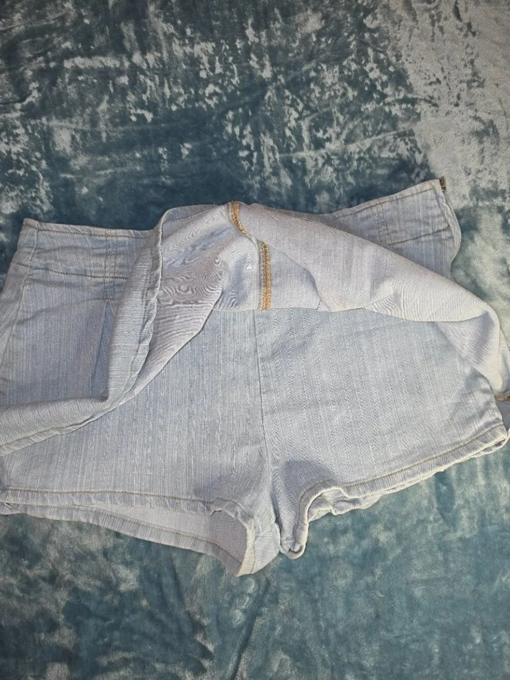 Micro Mini Pleated Skort - Light Wash - Picture 6 of 7